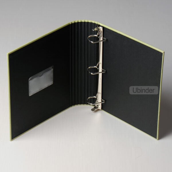 Euro-Round-Back-Slant-D-Ring-Fancy-Paper-Binder-With-Booster-front-view-open