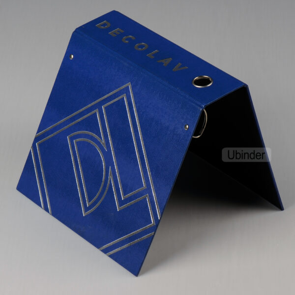Custom-Logo-Debossed-Turn-Edge-2-Inch-3-D-Ring-Fancy-Paper-Binde-side-view